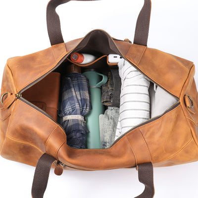 Bolsa de Viaje Portátil en Cuero Genuino para Hombre - Image 5