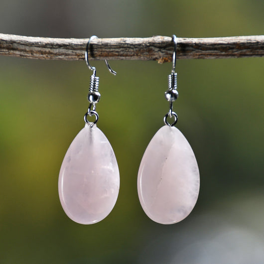 Aretes de Piedra Natural Estilo Chino Gota de Agua - Image 10