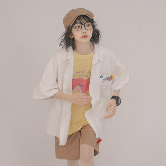 Blusa Estampada con Letras para Mujer - Manga Corta Ideal para Verano