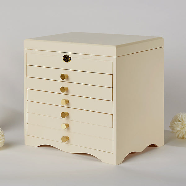 Organizador de Joyas Multicapa en Madera para Escritorio