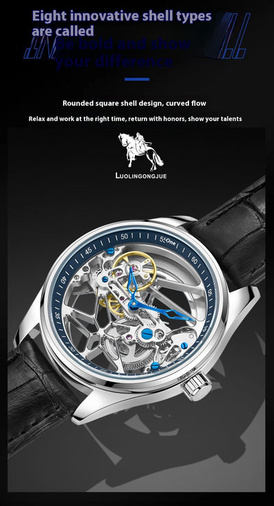Reloj Mecánico Automático de Cristal Doble - Image 7