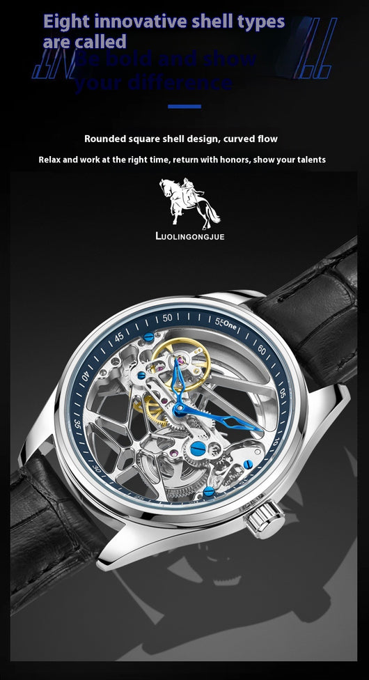 Reloj Mecánico Automático de Cristal Doble - Image 7
