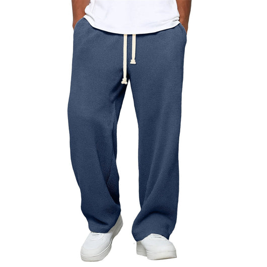 Pantalones Athleisure de Pierna Ancha y Tejido Waffle para Hombre - Image 19