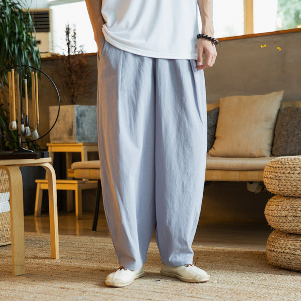 Pantalones Holgados de Talla Grande para Hombre - Bloomers Casuales de Pierna Ancha
