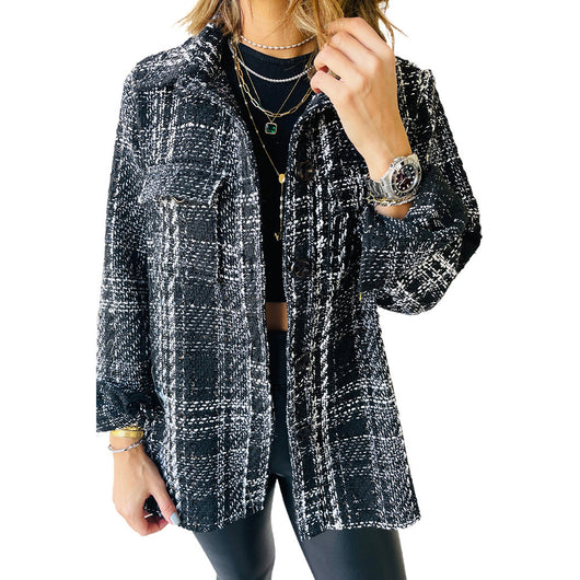 Camisa a Cuadros con Bolsillo Frontal - Image 8