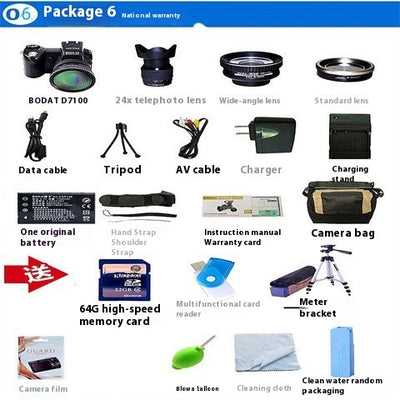 Cámara Digital Teleobjetivo D7100 Enfoque Automático Full HD 33 Megapíxeles - Image 10