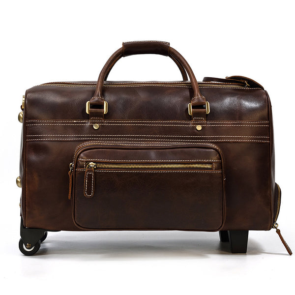 Maletín de Cuero Genuino Vintage para Viajes - Bolsa Retro Estilo Ejecutivo - Image 5