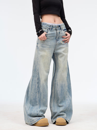 Pantalones Jeans Baggy Rotos Estilo Retro Lavado Vintage - Image 14