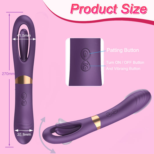 Masajeador Íntimo Vibrador con Función de Lengüeta y Tapping - Image 4
