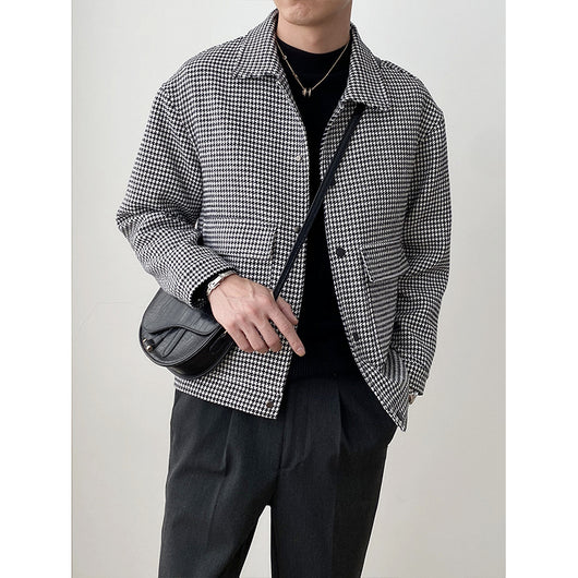 Chaqueta de Lana Suelta con Solapa Elegante para Hombre - Image 2