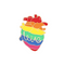 Creative Heart Rainbow Love Letter Brooch Badge XZ3163