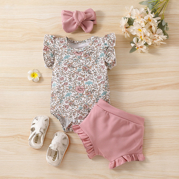 Blusa Infantil Floral con Mangas Volantes - Image 7