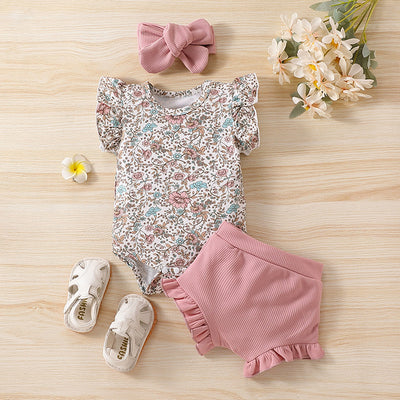 Blusa Infantil Floral con Mangas Volantes - Image 7
