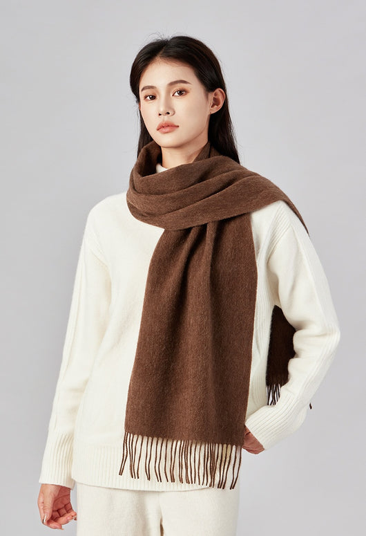 Bufanda de Lana Premium Gruesa para Invierno - Colores Sólidos Versátiles - Image 28