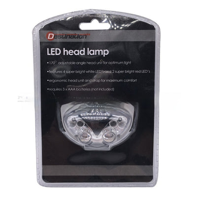 Linterna Frontal LED para Camping - 6 LEDs con Luz Blanca y Roja - Image 7
