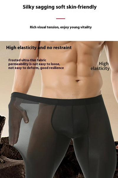 Pantalones Pijama Elásticos sin Costuras Ice Silk Ultradelgados de Secado Rápido - Image 12