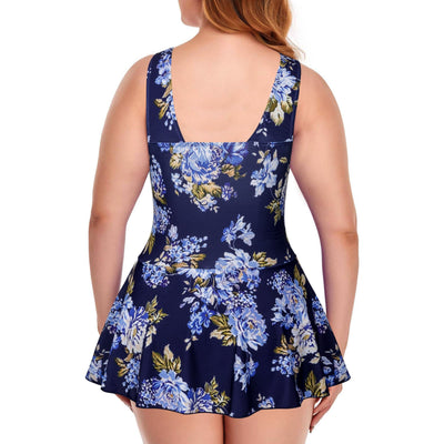 Traje de Baño Talla Grande Estampado sin Mangas para Mujer - Image 22
