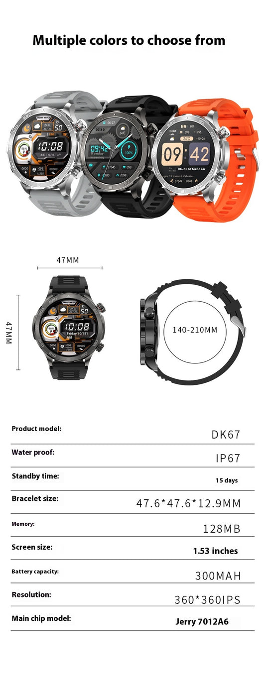 Reloj Inteligente DK67 con Llamadas Bluetooth para Deportes y Negocios - Image 10