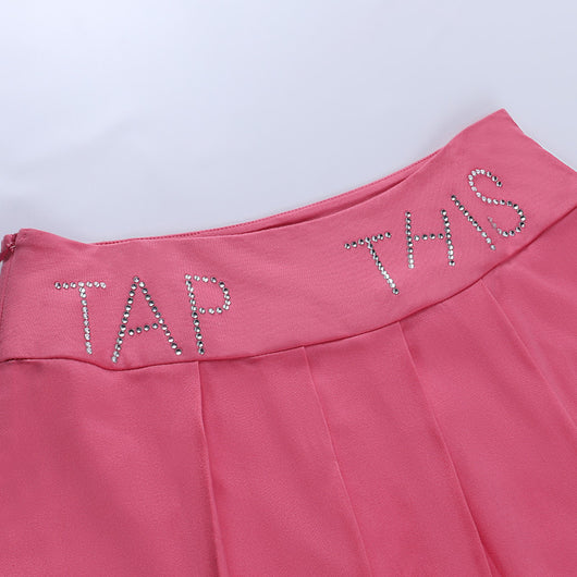 Falda Plisada Ajustada Efecto Diamante para Mujer - Diseño Slim Cintura Alta - Image 3