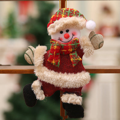 Adorno Navideño Muñeca Anciano Bosque con Gorro Tejido de Copo de Nieve - Image 39