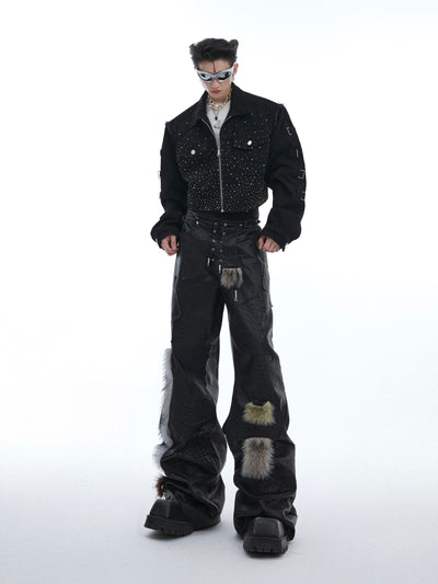Pantalones Punk Ajustados Acampanados Tendencia - Image 7