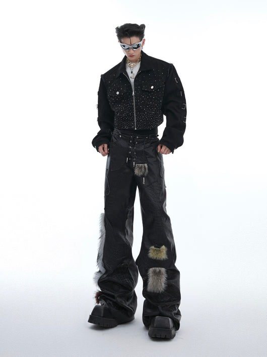 Pantalones Punk Ajustados Acampanados Tendencia - Image 7