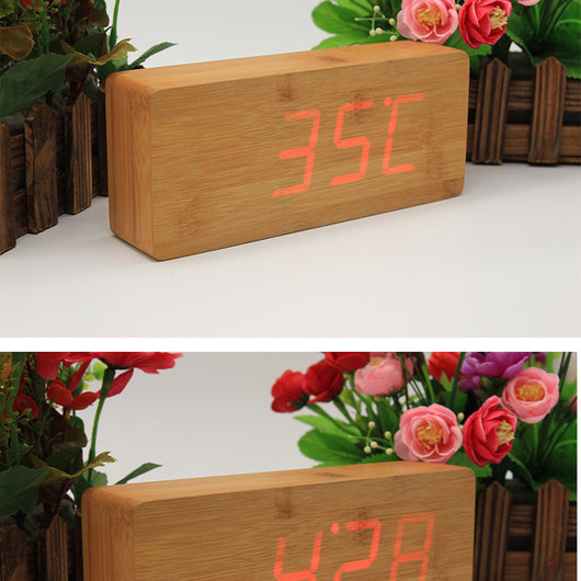 Reloj Despertador de Madera Natural - Image 5