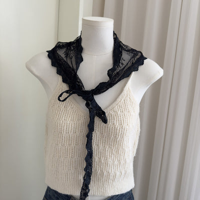 Delantal Decorativo con Pañuelo de Encaje Patchwork Estilo Coreano - Image 13