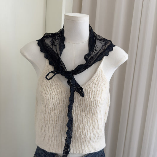Delantal Decorativo con Pañuelo de Encaje Patchwork Estilo Coreano - Image 13
