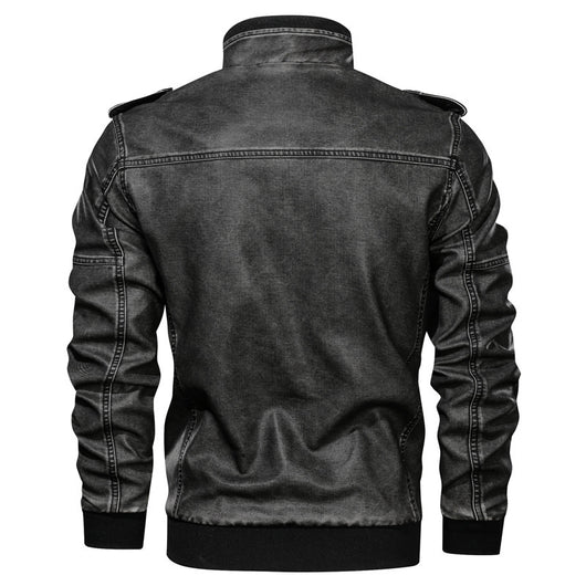 Abrigo de Cuero PU Estilo Europeo y Americano para Hombre - Image 2
