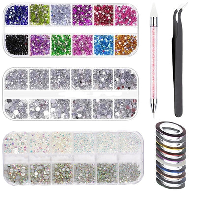 Set de Stickers Diamante AB Iridiscente Transparente - Image 4