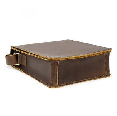 Bolsa Crossbody de Cuero Genuino para Hombre, Estilo Vintage Retro - Image 10