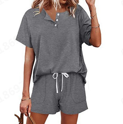 Conjunto Casual de Shorts y Blusa de Manga Corta para Mujer - Image 8