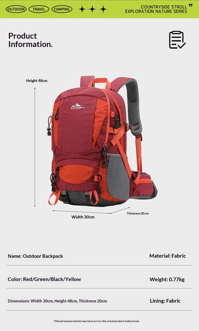 Mochila de Senderismo de Gran Capacidad Ultraligera para Hombre - Image 7
