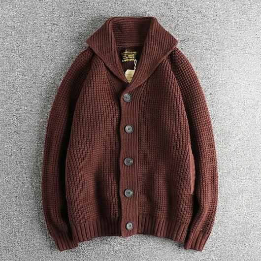 Suéter de Lana Vintage Combinada para Hombre - Image 25