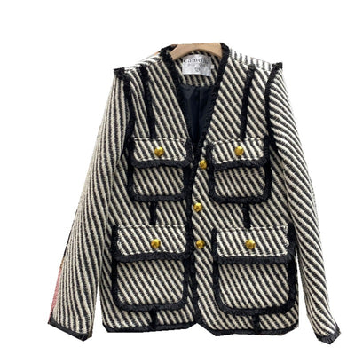Abrigo Tweed con Plumón para Otoño e Invierno - Image 4