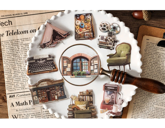 Set de 40 Stickers Decorativos Retro 'Life Love Song' - 4 Diseños DIY - Image 19