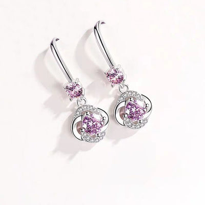 Aretes Trébol de Cuatro Hojas - Diseño Personalizado con Gancho de Hada