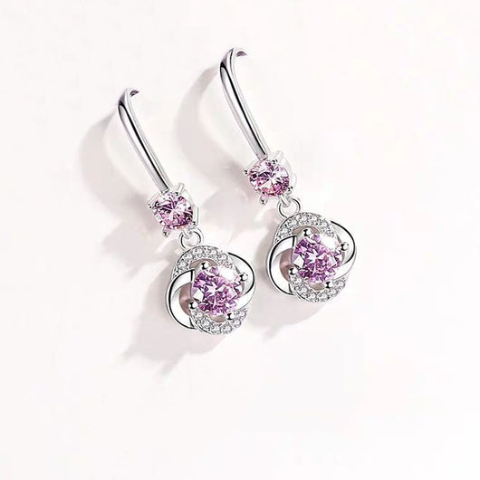 Aretes Trébol de Cuatro Hojas - Diseño Personalizado con Gancho de Hada