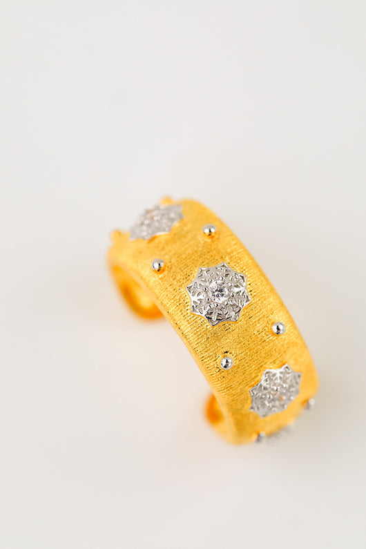 Anillo Elegante Chapado en Oro con Circón Incrustado