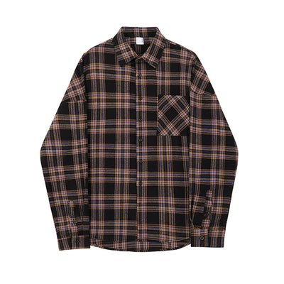 Camisa Cuadros Holgada Manga Larga para Hombre - Estilo Moderno - Image 6