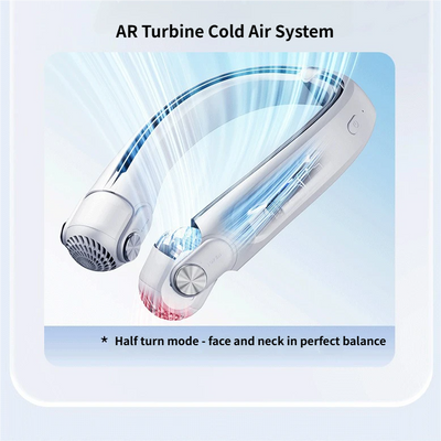 Ventilador Portátil de Cuello sin Aspas Blanco Lujo 3 Velocidades Recargable USB - Image 2