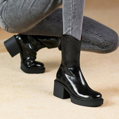 Botas Martin con Tacón Grueso Slim - Versátiles para Cualquier Ocasión - Image 12