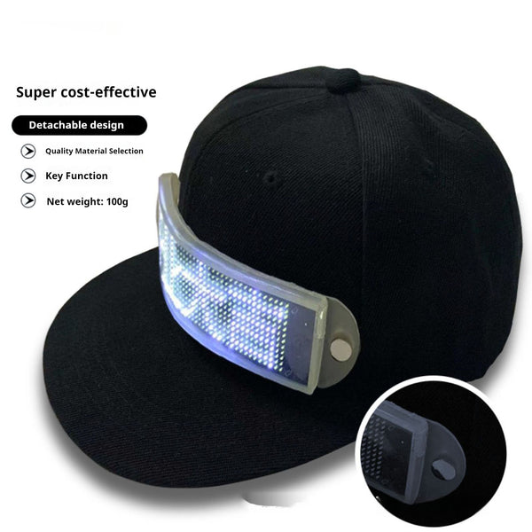 Gorra LED Publicitaria con Pantalla Flexible y Control por App