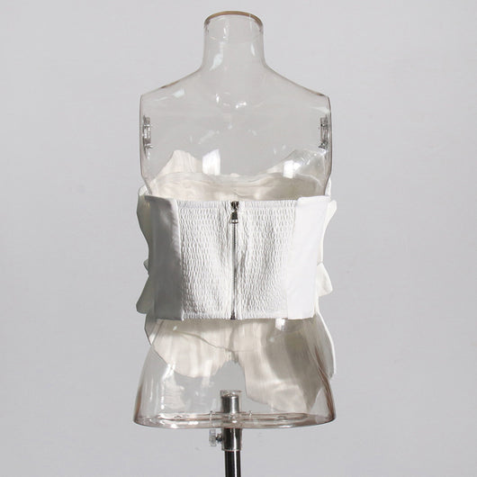 Top Tubo Backless con Flores 3D - Image 36