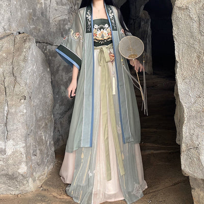 Traje Hanfu Tang Dynasty Hezi con Bordados Tradicionales Chinos - Image 5
