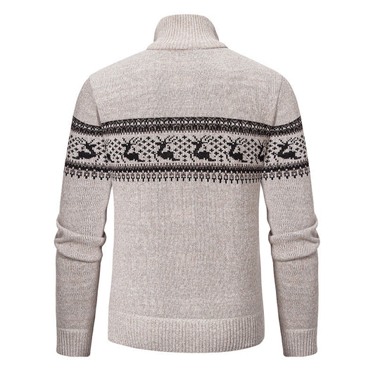 Suéter Tejido de Cuello Medio Cierre Half-zip Talla Grande - Image 19