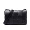 Bolsa Crossbody de Cuero Tejido Vintage con Asa Simple
