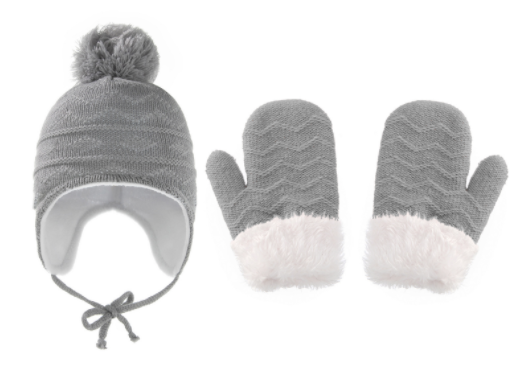 Conjunto de Gorro con Orejeras y Guantes de Lana para Niños en Color Sólido - Image 18