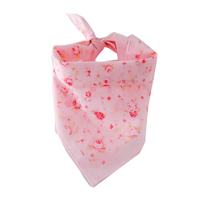 Pañuelo Triangular de Algodón con Estampado de Rosa - Image 9